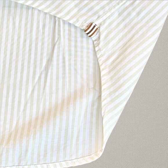 NWT GMF 965 Tan White Striped Cotton Italian Luxury Sports Dress Shirt 42 16.5 - Picture 10 of 12